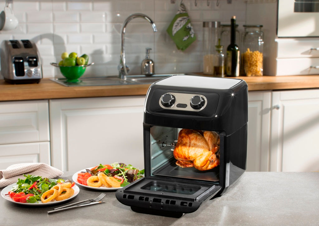 Daewoo 12L Rotisserie Air Fryer Oven 1800W Manual Cooker - Black (SDA2488)