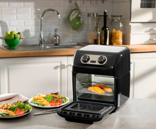 Daewoo 12L Rotisserie Air Fryer Oven 1800W Manual Cooker - Black (SDA2488)