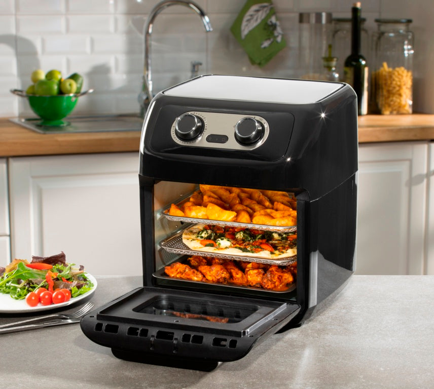 Daewoo 12L Rotisserie Air Fryer Oven 1800W Manual Cooker - Black (SDA2488)