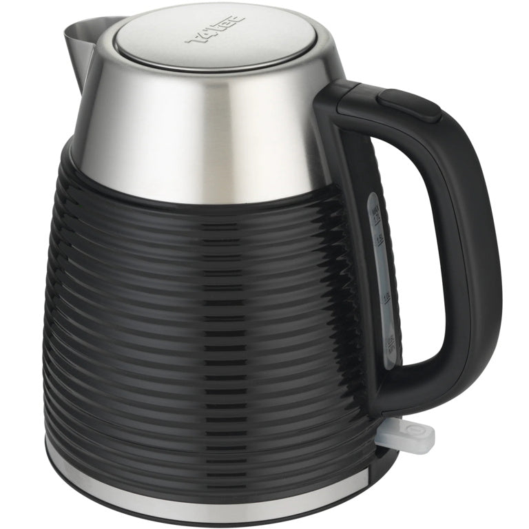 T4Tec 3kW Fast Boil Electric Kettle 1.7L Cordless Black Stainless Steel (KT803UK)