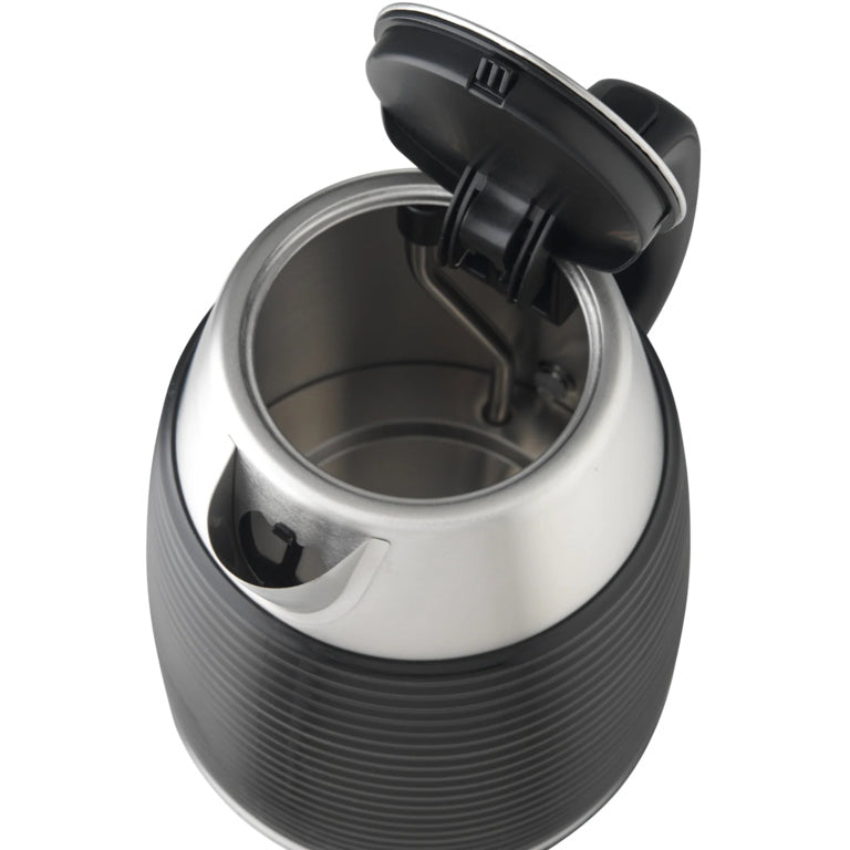 T4Tec 3kW Fast Boil Electric Kettle 1.7L Cordless Black Stainless Steel (KT803UK)