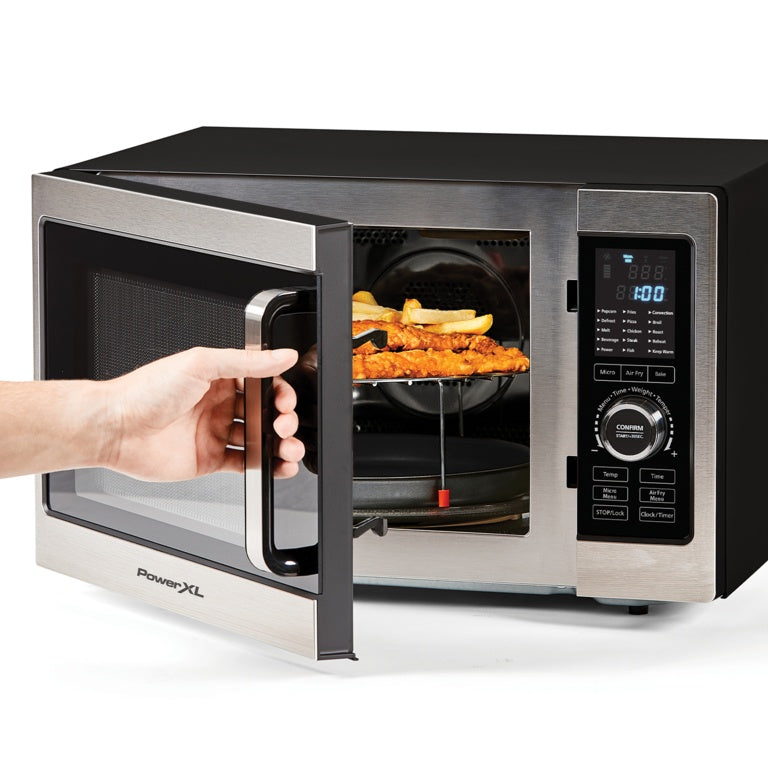 PowerXL 28L Combination Microwave Air Fryer Oven - Black